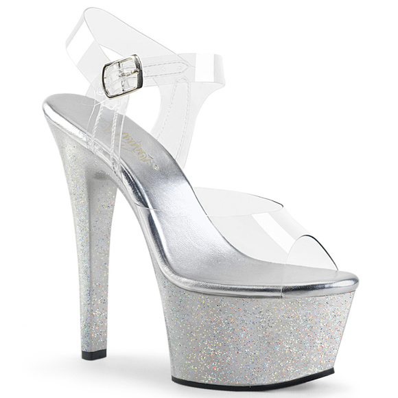 Stripper  Platform Transparent High Heel Shoes - Picture 1 of 4